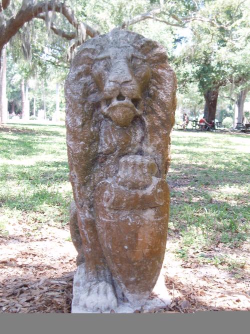 Sitting Lion with shield