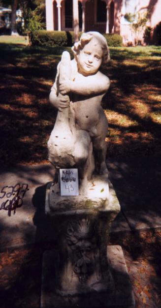 Putto holding goose