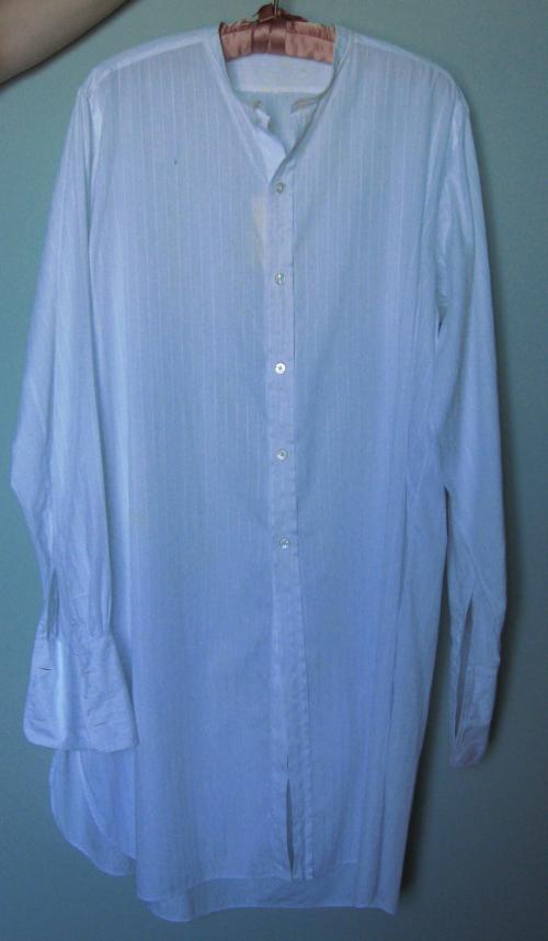 White vertical striped shirt