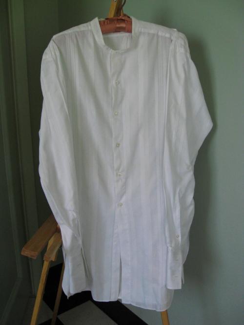 White geometric pattern shirt