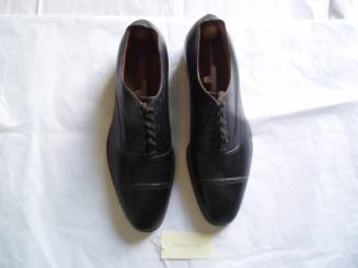 Black leather men's shoes