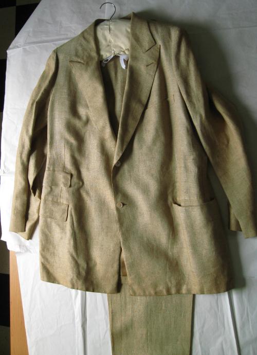 Tan suit