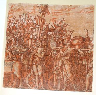 Soldiers Carrying Trophies, from the series of Twelve entitled The Triumph of Caesar