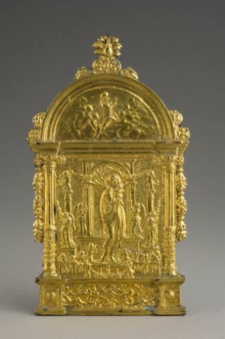 Pax with the Virgin and Child in a Niche with Angels