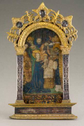 Framed Miniature from a Book of Hours: The Presentation in The Temple