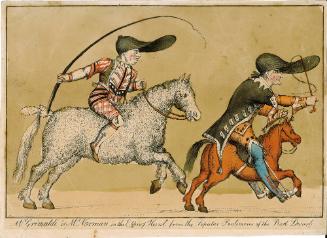 Mr. Grimaldi and Mr. Norman in the Epping Hunt from the Popular Pantomime of the Red Dwarf