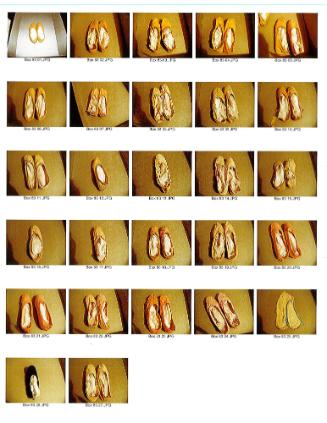 24 1/2 pairs Practice pumps or slippers (one pair worn by Diaz)