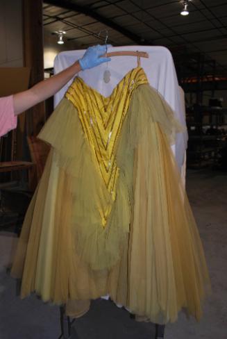 Long skirt from costume for flying trapeze act worn by Dorothy Durbin
