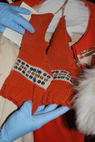 Knit Spats of Eskimo Costume in "Orchids & Ice"