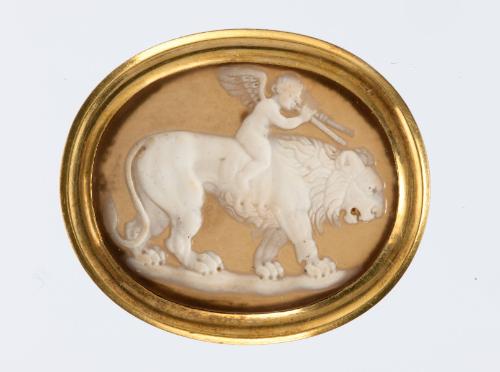 Cupid Riding a Lion
