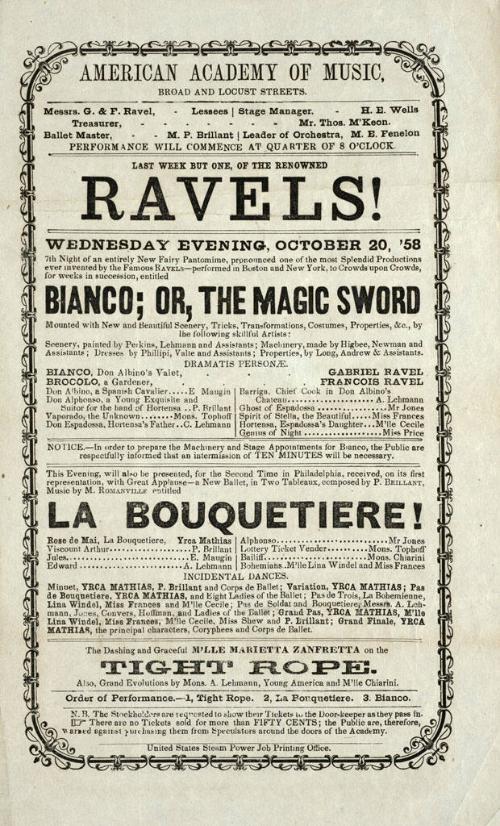 American Academy of Music: October 20, 1858