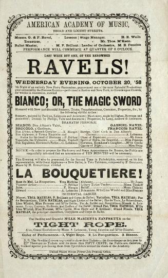 American Academy of Music: October 20, 1858