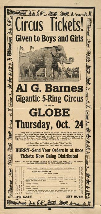 Al. G. Barnes Circus: October 24, 1929
