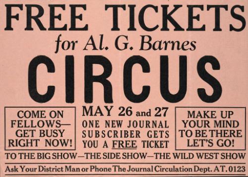Al. G. Barnes Circus: May 26-27