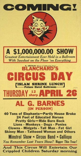 Al. G. Barnes Circus: April 26, 1932