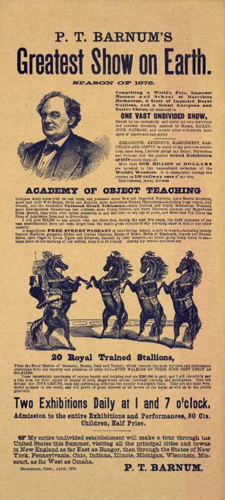 P.T. Barnum: April 1878