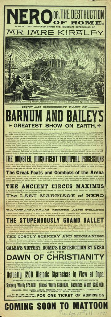 Barnum & Bailey: September 15, 1891