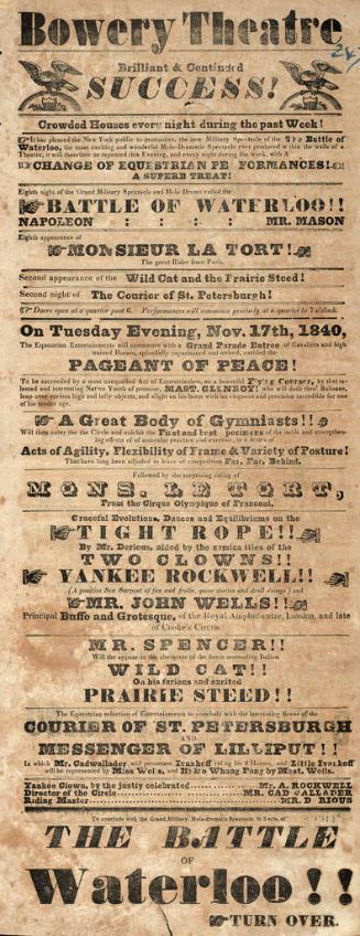 Bowery Theatre: November 17, 1840