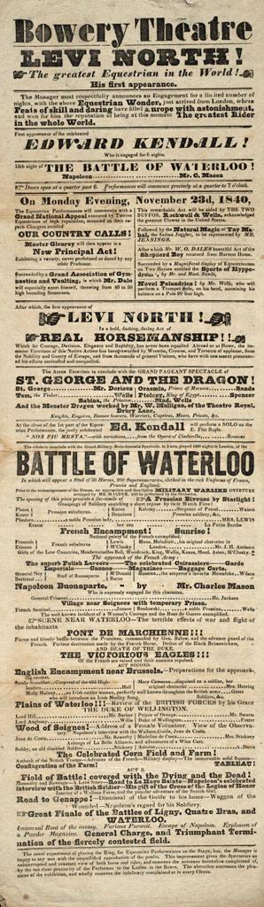 Bowery Theatre: November 23, 1840