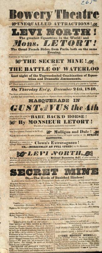 Bowery Theatre: December 24, 1840