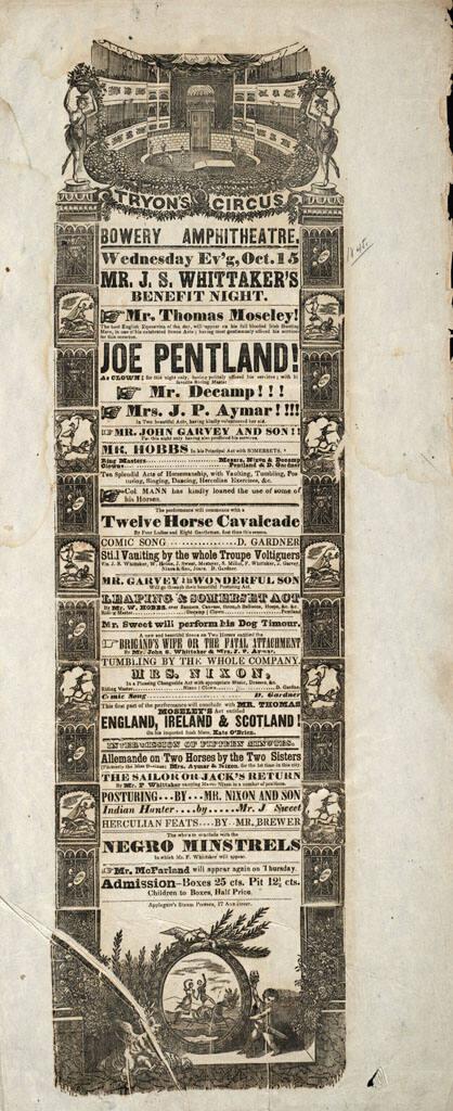 Bowery Ampitheatre: October 15, 1845