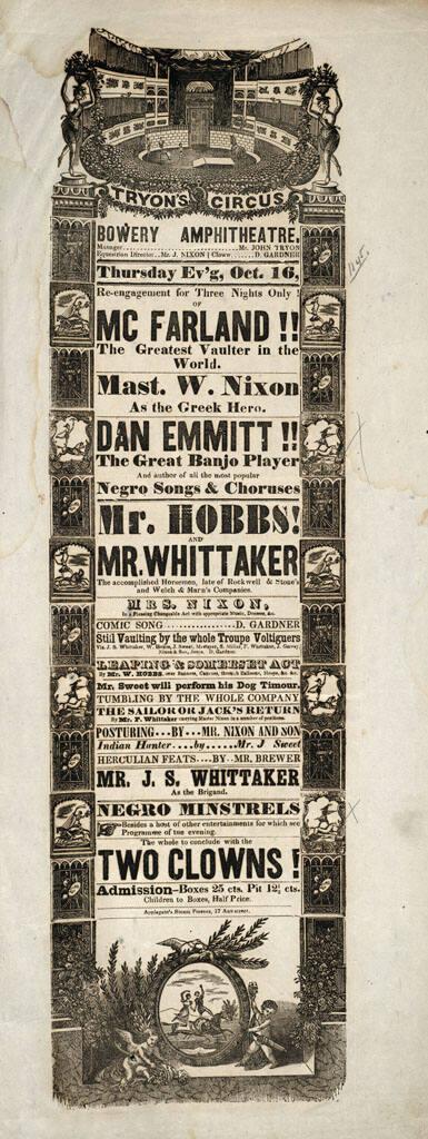 Bowery Ampitheatre: October 16, 1845