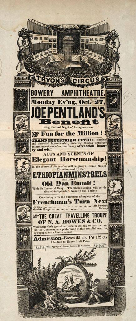 Bowery Ampitheatre: October 27, 1845