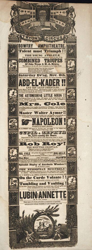 Bowery Ampitheatre: November 8, 1845