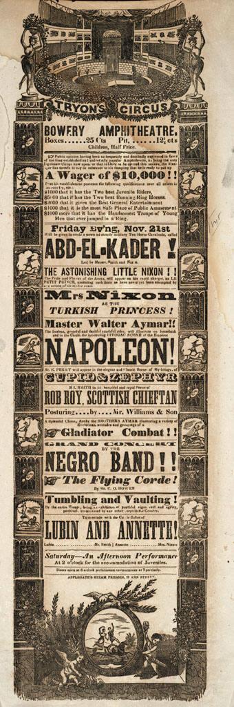 Bowery Ampitheatre: November 21, 1845