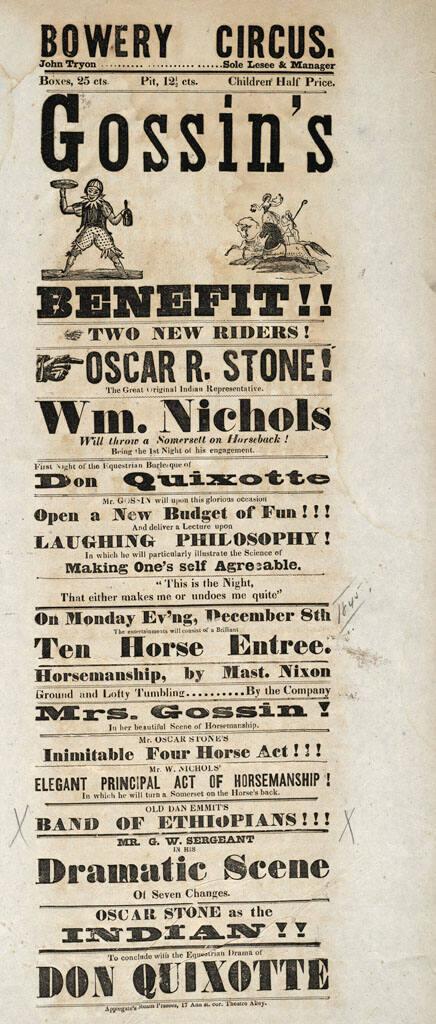 Bowery Circus: December 8, 1845
