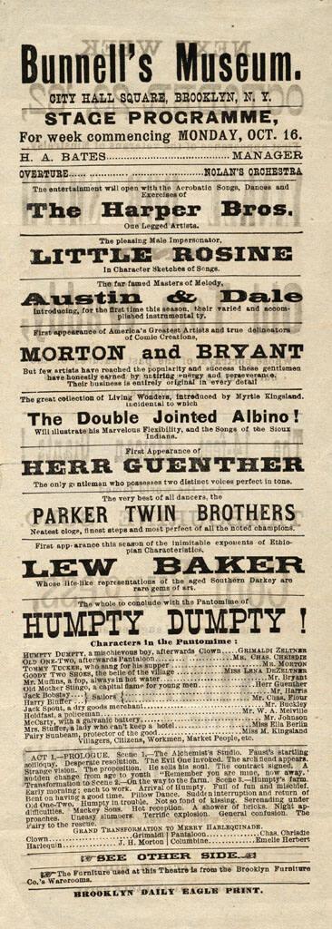 G.B. Bunnell's Brooklyn Museum: October 16, 1882