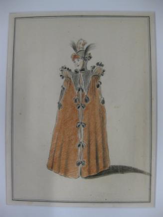Costume for a Figure in a Full-Length Cape