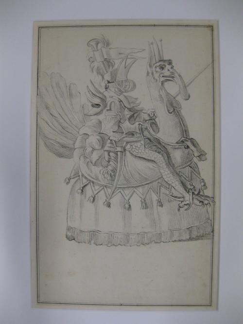Costume for a Knight Riding a Grotesque Bird