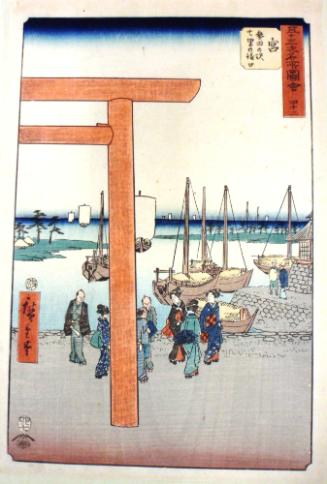 No. 42, Miya: Atsuta Terminal of the Shichiri Ferry, from the series Famous Sights of the Fifty-three Stations