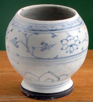 Footed Jarlet with Floral Design