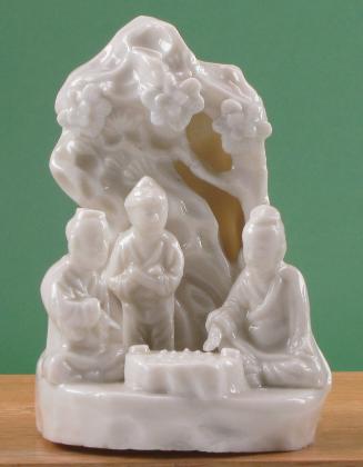 Three Figures Playing Chess