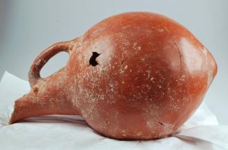 Red Polished jug with cut-away spout and clay "rivets"
