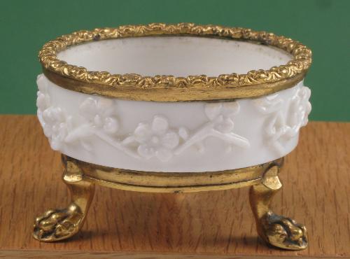 Dish with Molded Design and Gilt Fittings