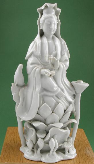 Guanyin, Bodhisattva of Compassion, amid lotuses