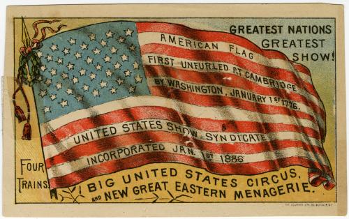 Big United States Circus: American Flag First Unfurled at Cambridge