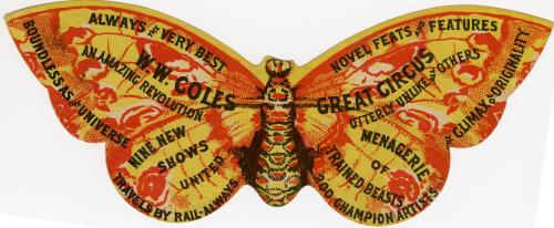 W.W. Cole: Great Circus; Butterfly
