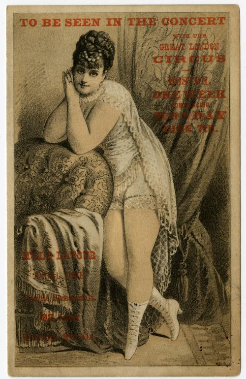 M'lle Latour with the Great London Circus; Capadura Half Dime