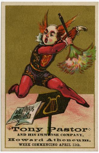 Tony Pastor Troup: Clown and feather duster