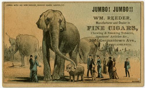 Jumbo with his new friends, Madison Square Garden, N.Y.: WM. Reeder