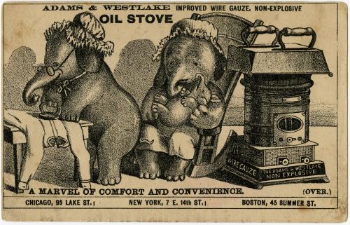 Elephant family and Oil stove