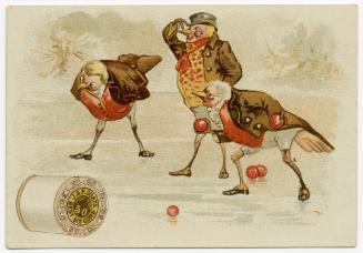 Birds throwing berries: J. & P. Coats