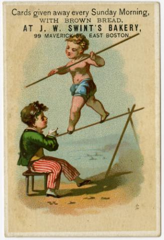 Child walking tightrope