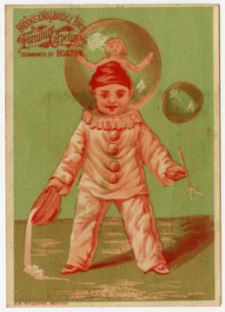 Clown with head in a bubble