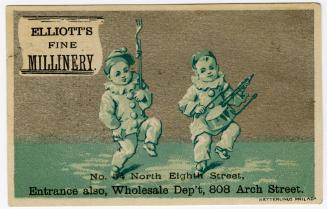 Child clowns marching: Elliott's Millinery