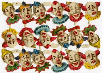 White-faced clown heads